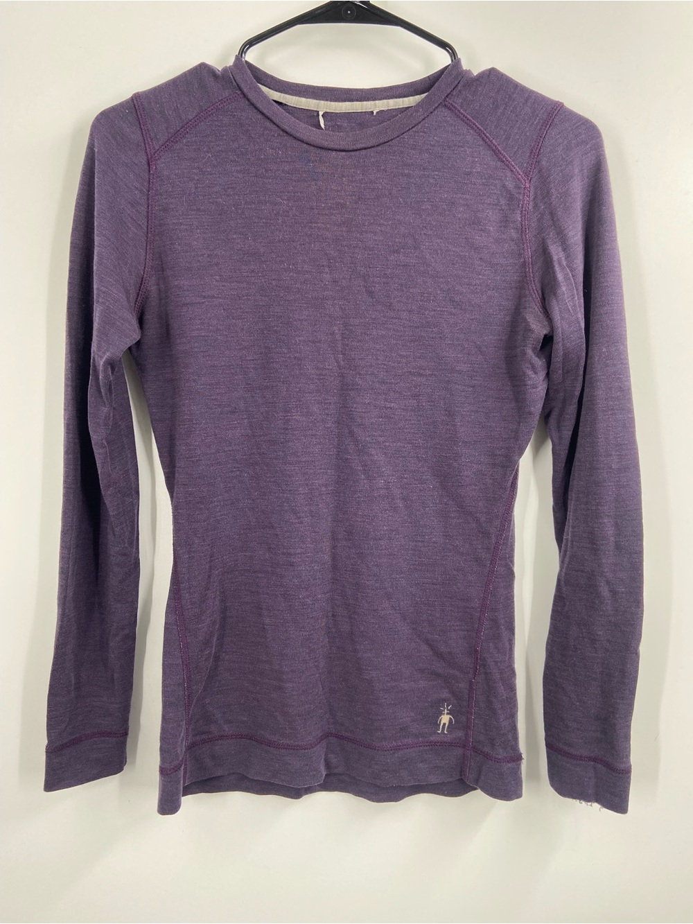Smartwool Merino Wool Long Sleeve Purple Medium Flawed